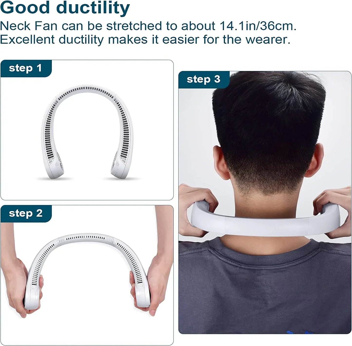Portable Bladeless Hanging Neck Fan