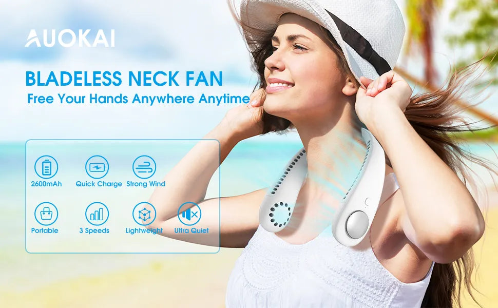 Portable Bladeless Hanging Neck Fan